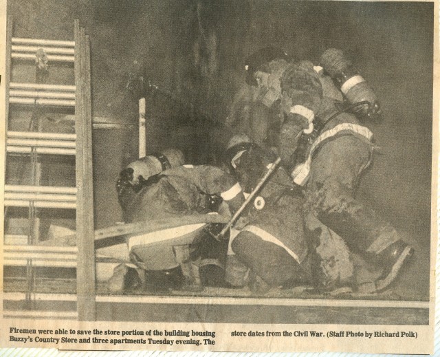 1983 Buzzy's Store Fire,  Look 3/4 Boots
L to R: Rick Corcoran, Tommy Blazer, and Russ Tarleton